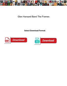 Glen Hansard Band the Frames