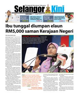 Ibu Tunggal Diumpan Elaun RM5,000 Saman Kerajaan Negeri