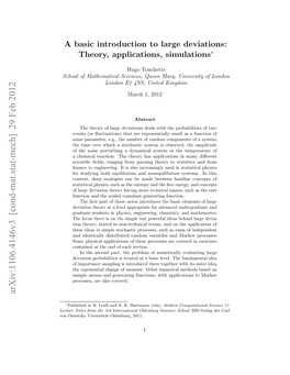 A Basic Introduction to Large Deviations: Theory, Applications, Simulations∗