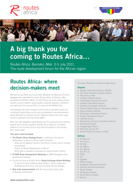 Routes Africa… Routes Africa