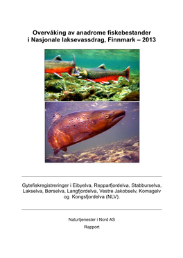 Overvåking Av Anadrome Fiskebestander I Nasjonale Laksevassdrag, Finnmark – 2013