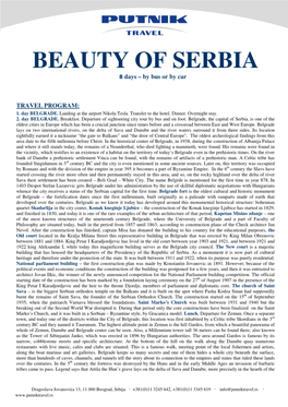 BEAUTY of SERBIA 8 Days – by Bus Or by Car