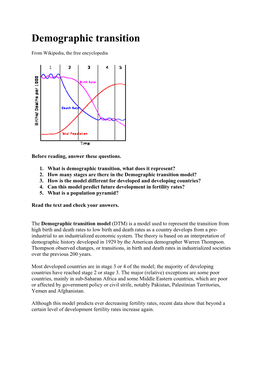 Demographic Transition