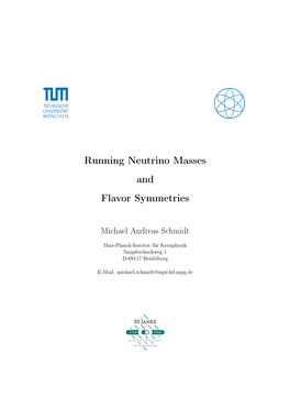 Running Neutrino Masses and Flavor Symmetries