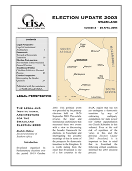 Election Update 2003: Swaziland 2