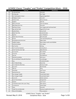 UCWDC Competition Music