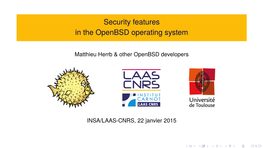 Security Features in the Openbsd Operating System