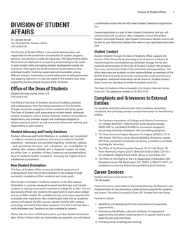 Division of Student Affairs 1