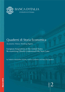 The History of Italian Investment in the United States, 1908-2005