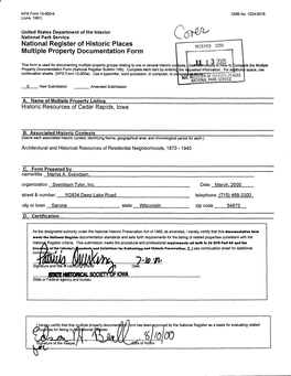 National Register of Historic Places Multiple Property