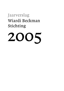 Jaarverslag 2005