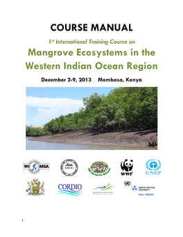 COURSE MANUAL Mangrove Ecosystems in the Western Indian