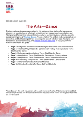 The Arts—Dance