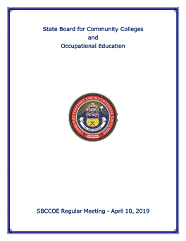 April 10, 2019 SBCCOE