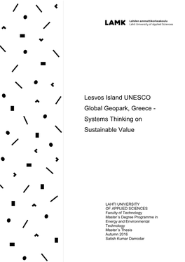 Lesvos Island UNESCO Global Geopark, Greece - Systems Thinking on Sustainable Value