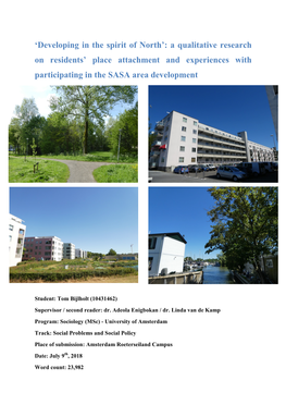 A Qualitative Research on Residents' Place Attachment