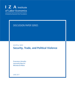 Security, Trade, and Political Violence