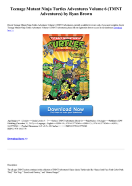 Teenage Mutant Ninja Turtles Adventures Volume 6 (TMNT Adventures) by Ryan Brown
