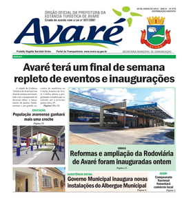 Avaré Terá Um Final De Semana Repleto De Eventos E Inaugurações