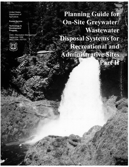 Planning Guide for On-Site Greywater/ Wastewater Disposal Systems for Recreational and Administrative Sites Part II