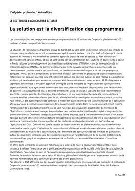 La Solution Est La Diversification Des Programmes