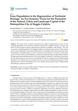 From Degradation to the Regeneration of Territorial Heritage