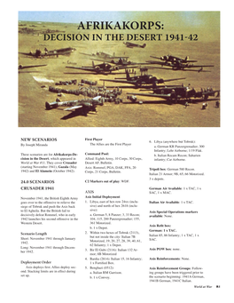 Afrika Korps Afrikakorps: Decision in the Desert 1941-42