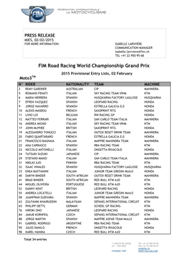 FIM Road Racing World Championship Grand Prix