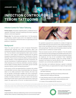 Infection Control for Tebori Tattooing