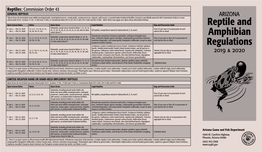 Reptile and Amphibian Regulations Effective Jan