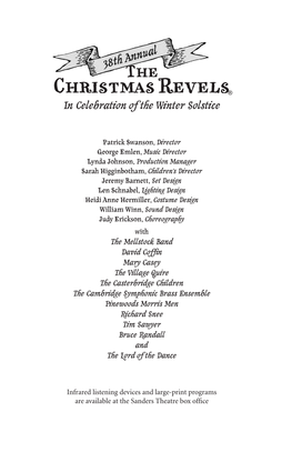 The Christmas Revels Program Book