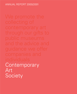 Contemporary Art Society Annual Report 2000-01