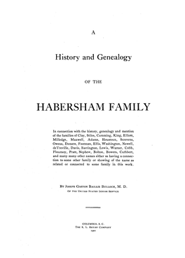 Habersham Family