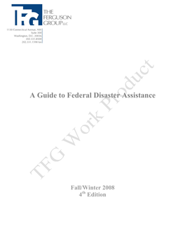A Guide to Federal Disaster Assistance