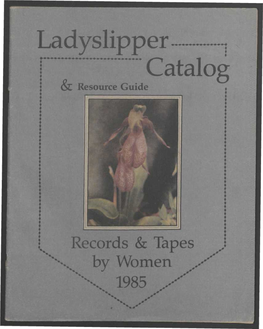 LADYSLIPPER CATALOG Table of Contents