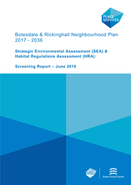 Botesdale & Rickinghall Neighbourhood Plan 2017