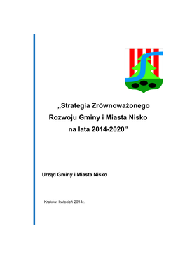 Strategia Zrównoważonego Rozwoju Gminy I Miasta Nisko Na Lata 2014-2020”