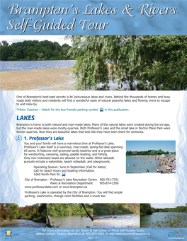 Lakes & Rivers Self-Guided Tour