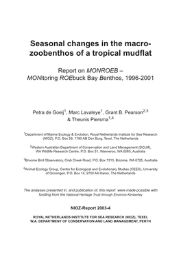 Seasonal Changes in the Macro- Zoobenthos of a Tropical Mudflat