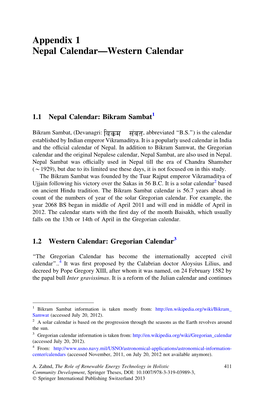 Appendix 1 Nepal Calendar—Western Calendar