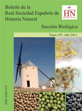 Boletín De La Real Sociedad Española De Historia Natural Sección Biológica
