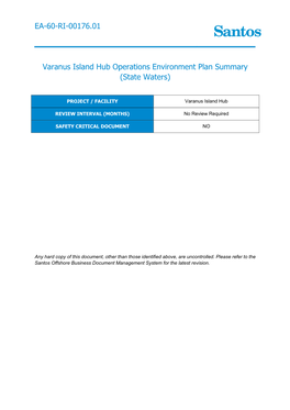 EA-60-RI-00176.01 Varanus Island Hub Operations Environment Plan