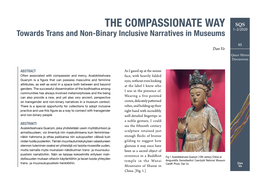 THE COMPASSIONATE WAY SQS 1–2/2020 Towards Trans and Non-Binary Inclusive Narratives in Museums