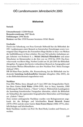 OÖ. Landesmuseen Jahresbericht 2005