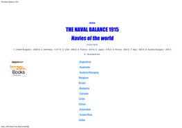 THE NAVAL BALANCE 1915 Navies of the World