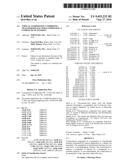 (12) United States Patent (10) Patent No.: US 9.453,232 B2 Qvit-Raz Et Al