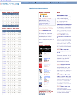 Iraq Coalition Casualty Count Coalition Casualty Count > Home