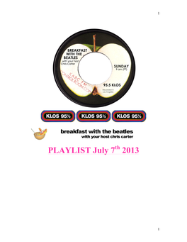 KLOS July 7Th 2013 Ringo Ernie