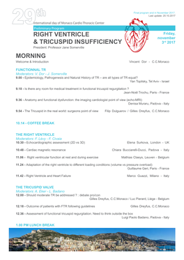 Right Ventricle & Tricuspid Insufficiency Morning