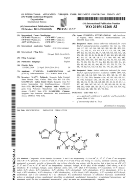 WO 2015/162268 Al 29 October 2015 (29.10.2015) P O P C T